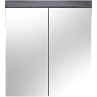 trendteam smart living Muebles Armario con espejo- Madera- Gris- 72 x 79 x 17 cm